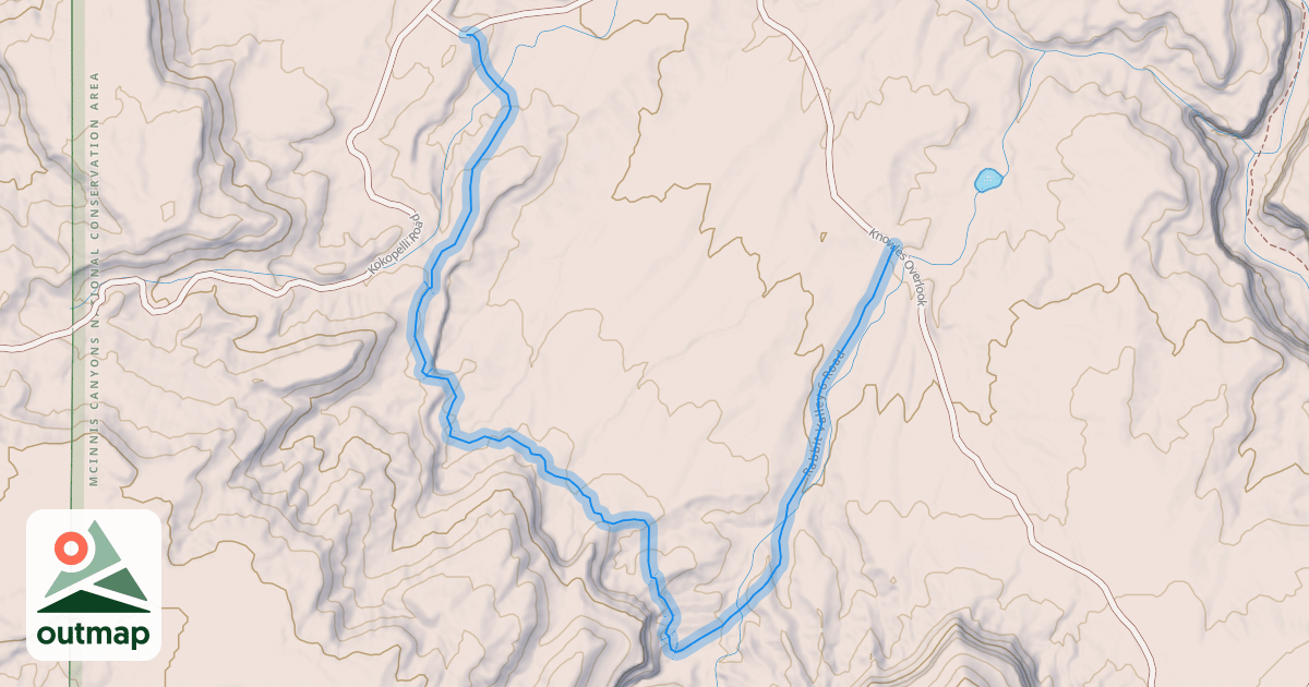 Map of Rabbit Valley 6 Road