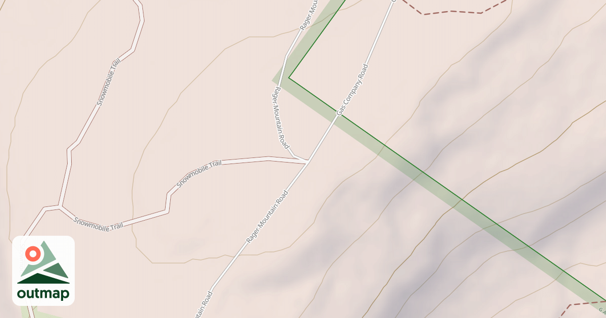 Map of Rager Mountain Division Snowmobile Trails