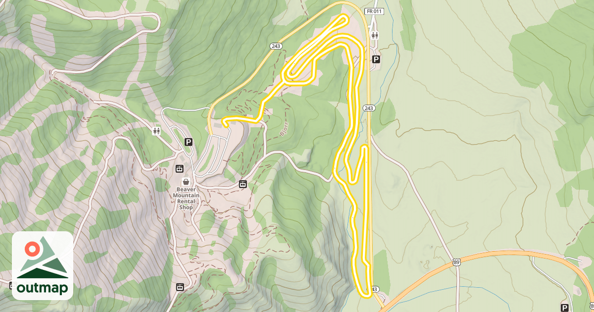 Map of Beaver Bottoms Nordic Trail
