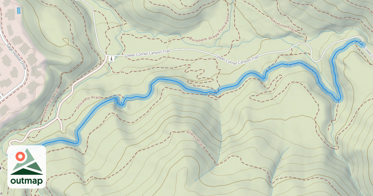 Map of Canyon Hollow Trail