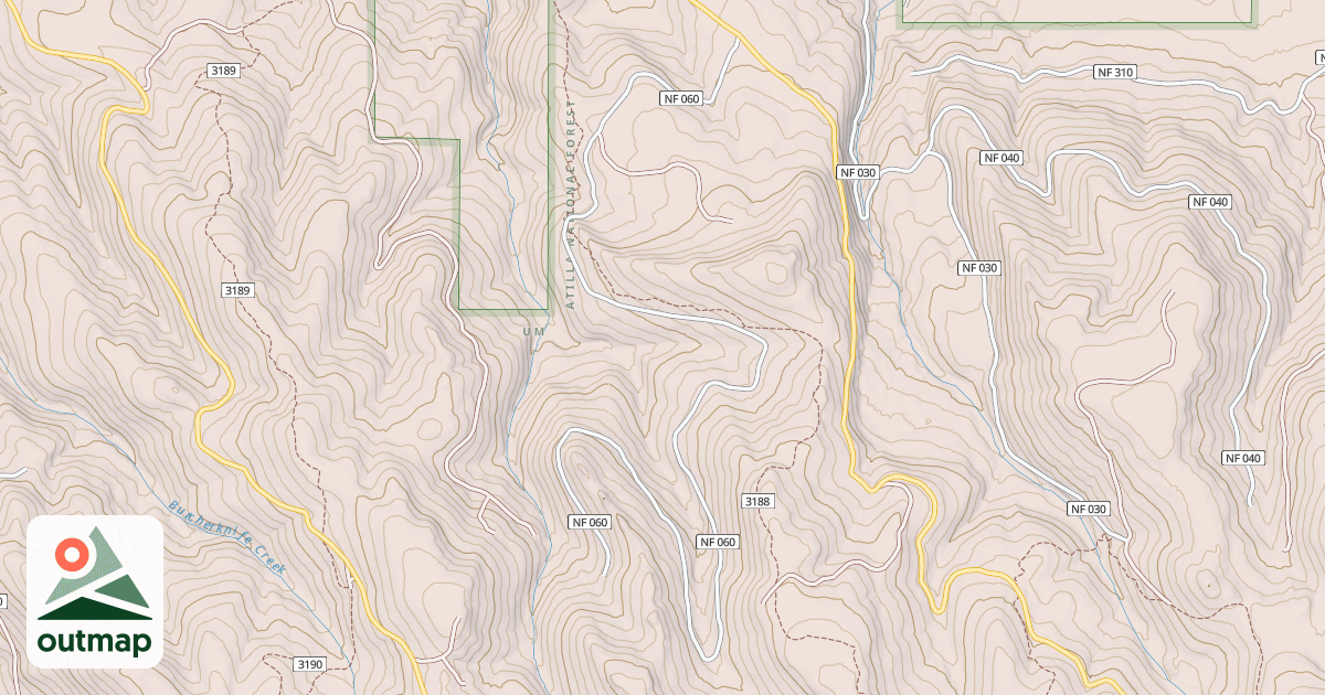Map of USFS Motor Vehicle Use Map Roads {08CFF97C-0C8B-4DB7-A069-93F30F8EB9AA}