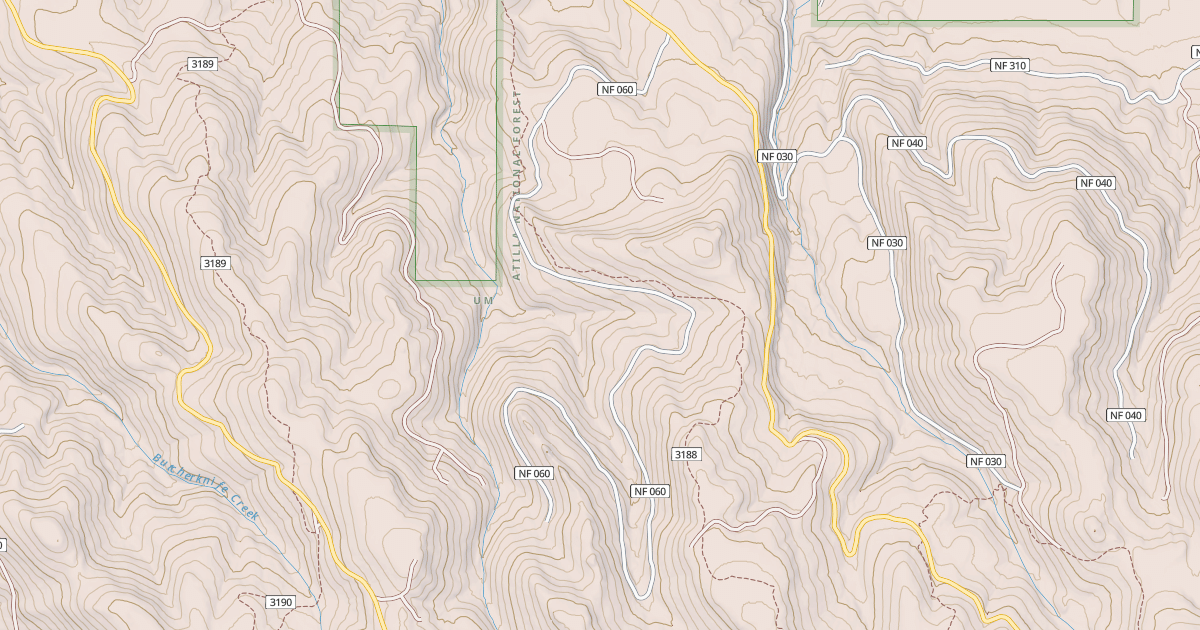 Map preview of USFS Motor Vehicle Use Map Roads {08CFF97C-0C8B-4DB7-A069-93F30F8EB9AA}