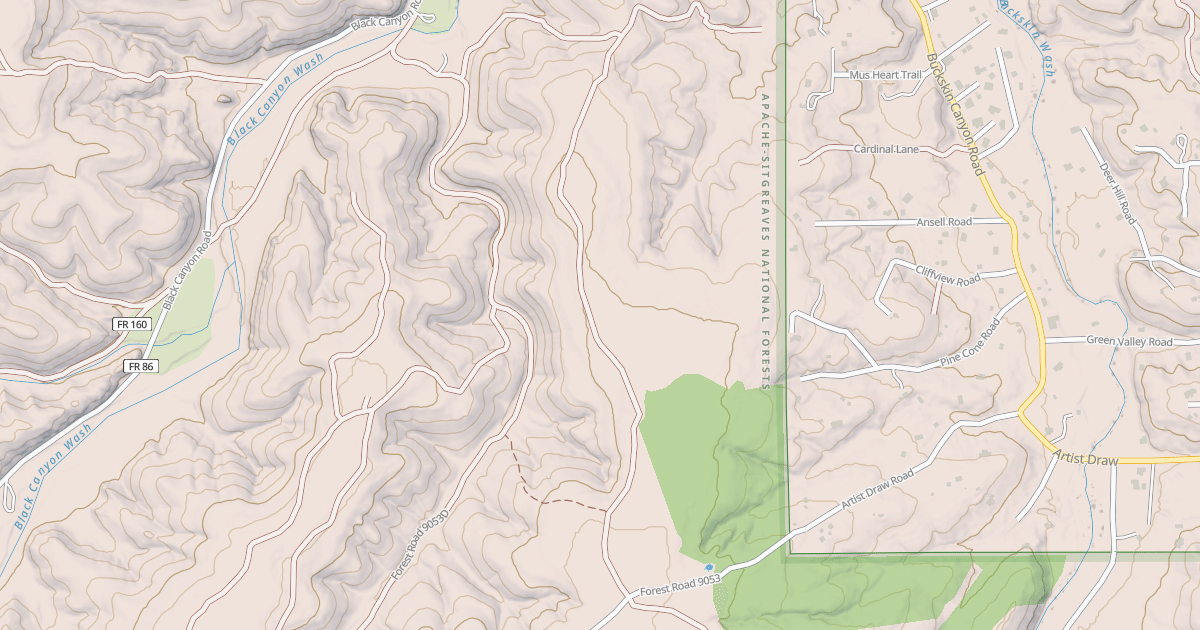 Map preview of USFS National Forest System Roads {A24C4939-F6F1-4405-8F2F-5BB7EBBF8D7C}