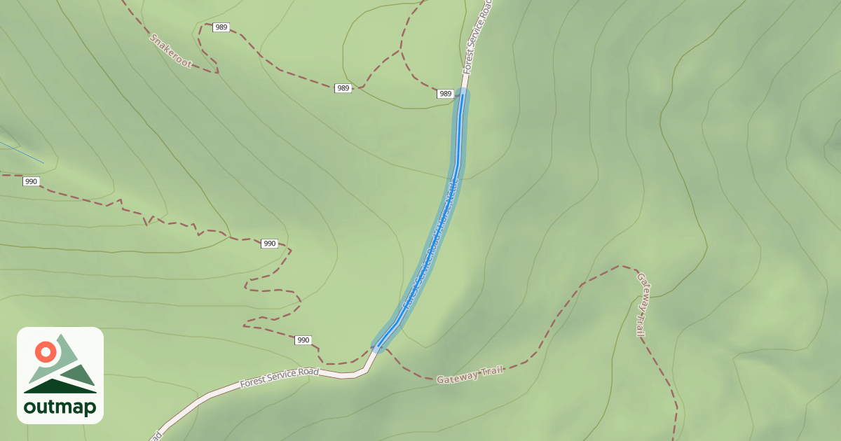 Map of Forest Service Road / Horse Nettle