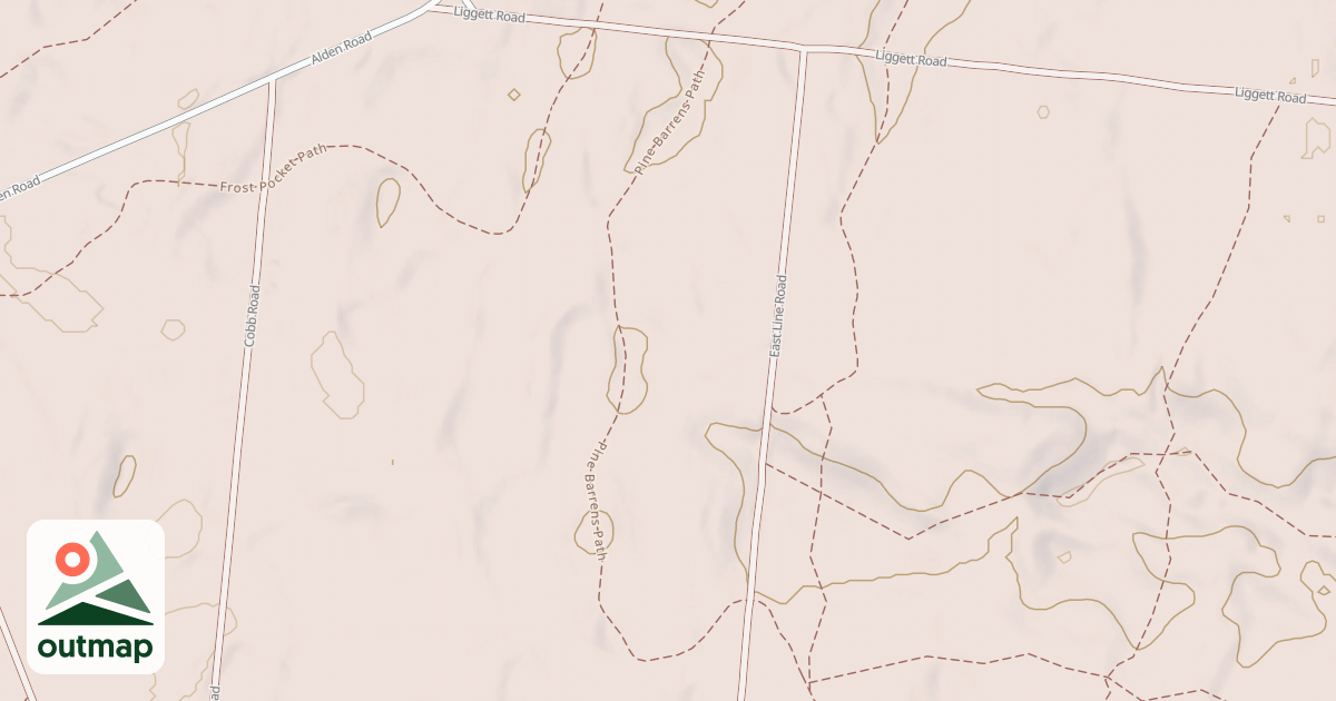 Map of Pine Barren Path