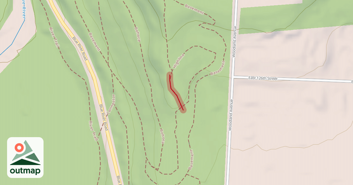 Map of Highline Shortcut