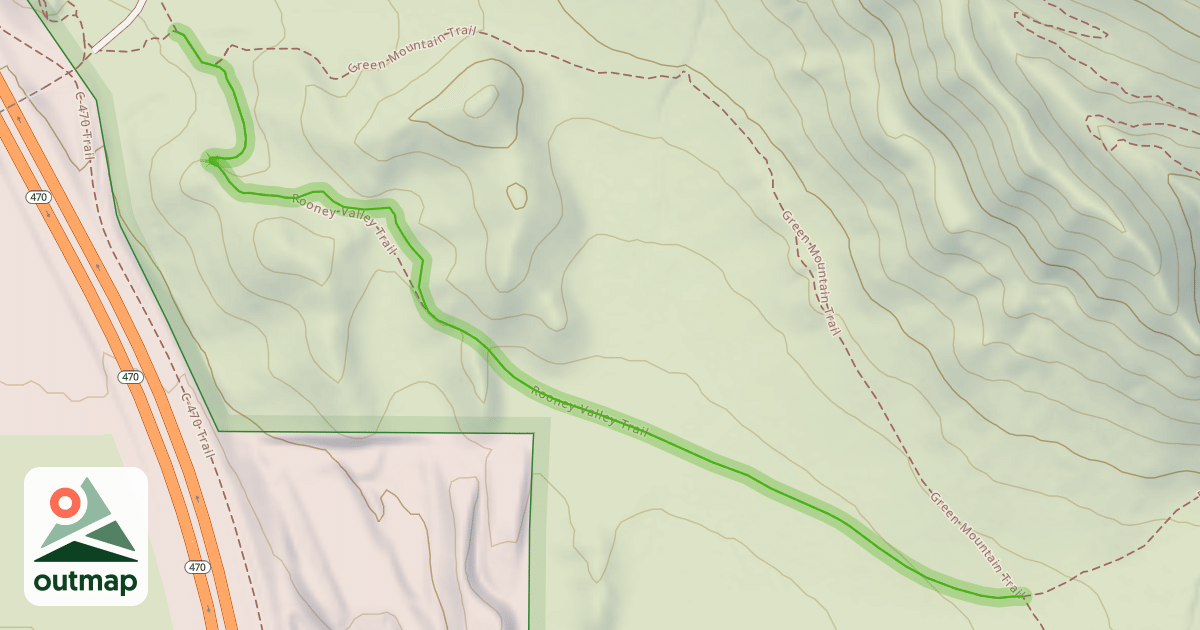 Map of Rooney Valley Trail