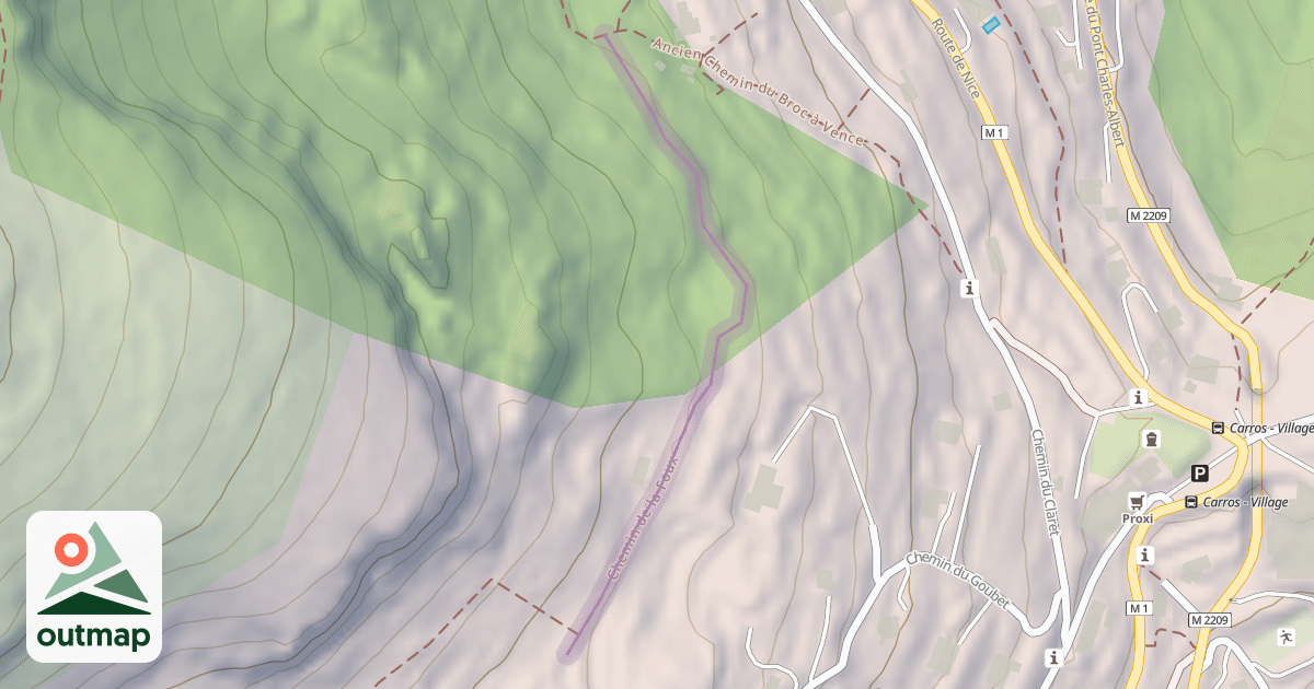 Map of Chemin de la Foux