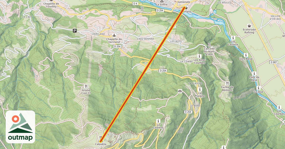 Map of Grand Massif Express