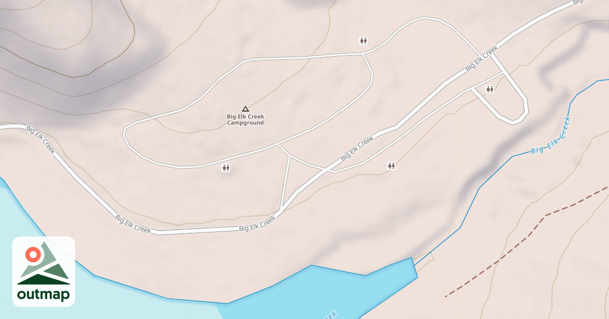 Map of BIG ELK CREEK NW CROSS