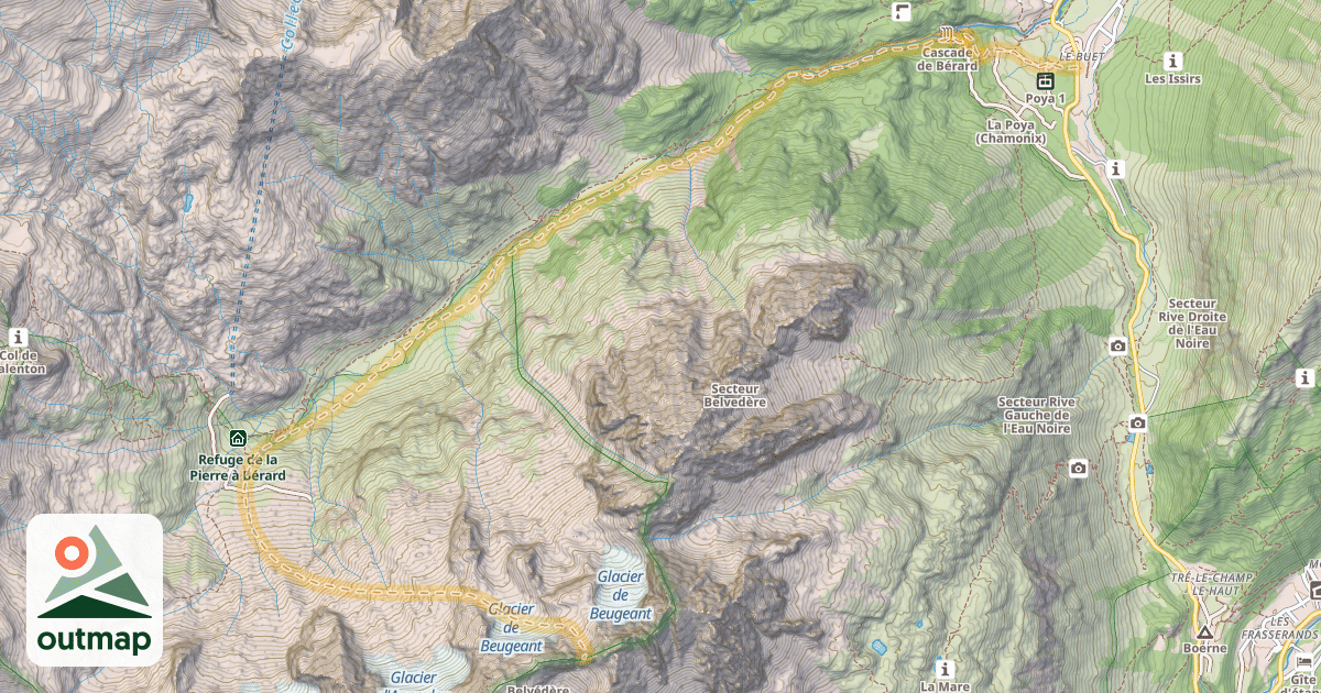 Map of Col de Beugeant — Le Buet