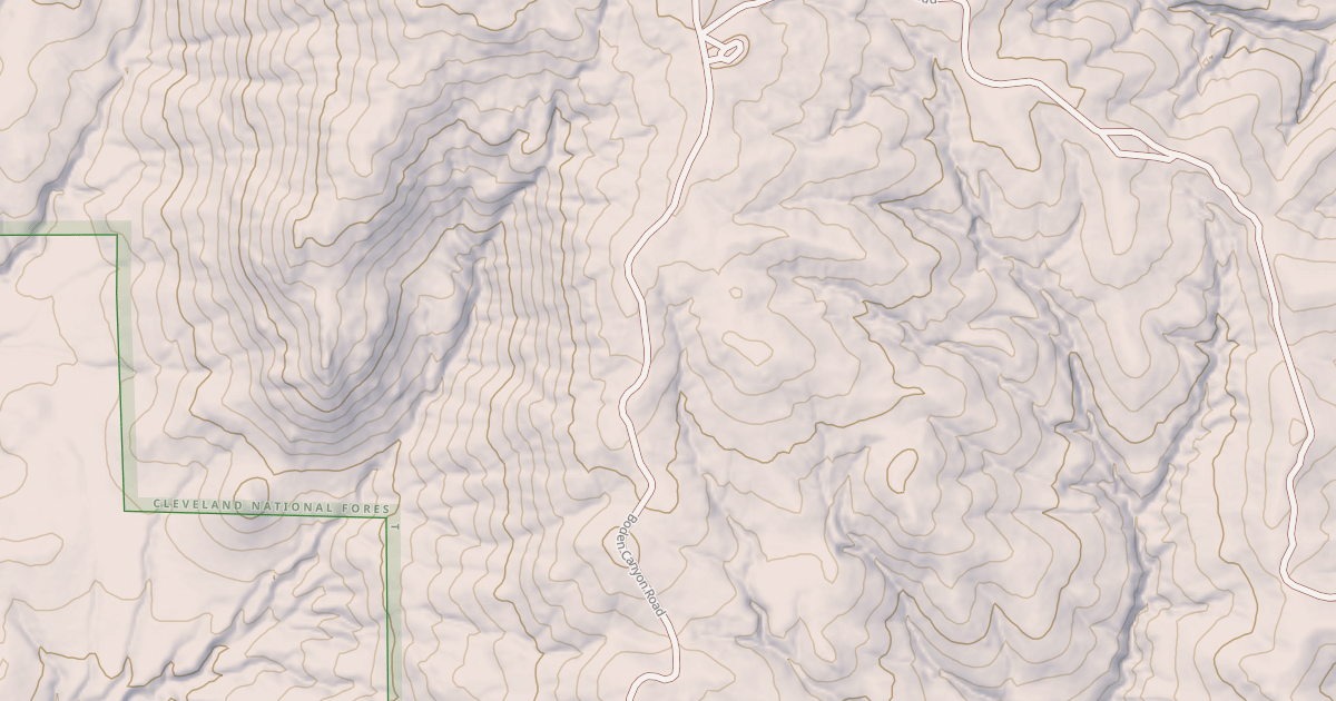 Map preview of BODEN CANYON