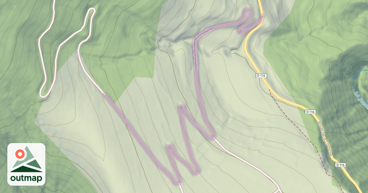 Map of Chemin des Essards à Prunières