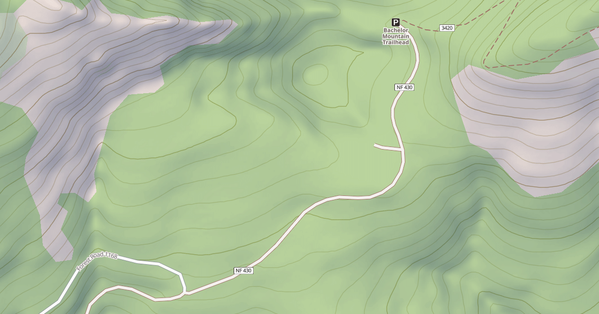 Map preview of COFFIN MOUNTAIN ROAD