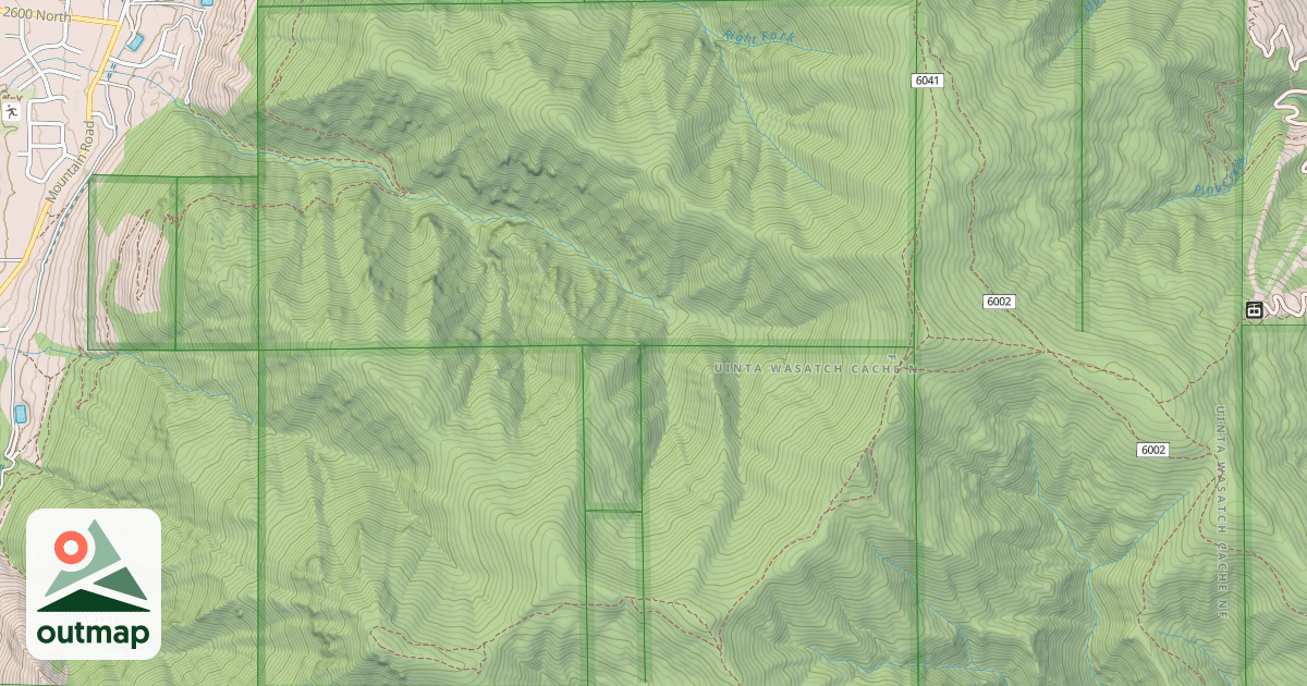 Map of Lewis Peak