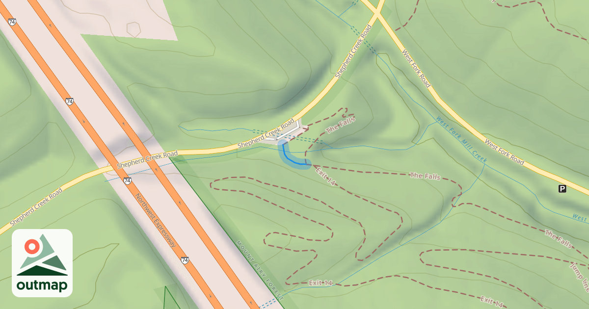 Map of The Falls Alternate Entrance