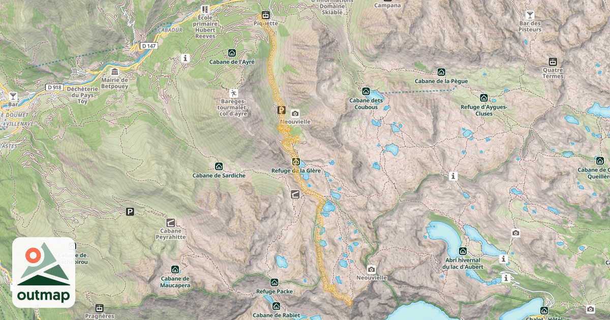 Map of Turon de Néouvielle — Barèges