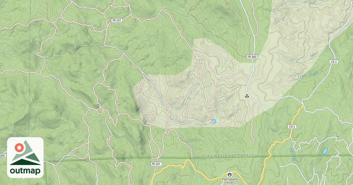 Map of CRYSTAL CREEK