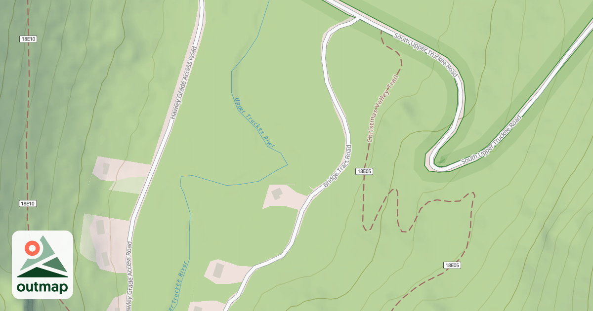 Map of BRIDGE TRACT ROAD