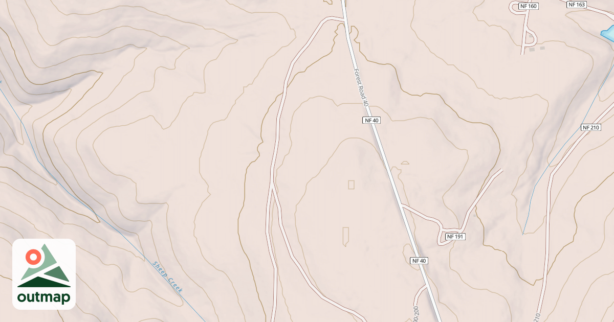Map of UPPER SHEEP CREEK ROAD