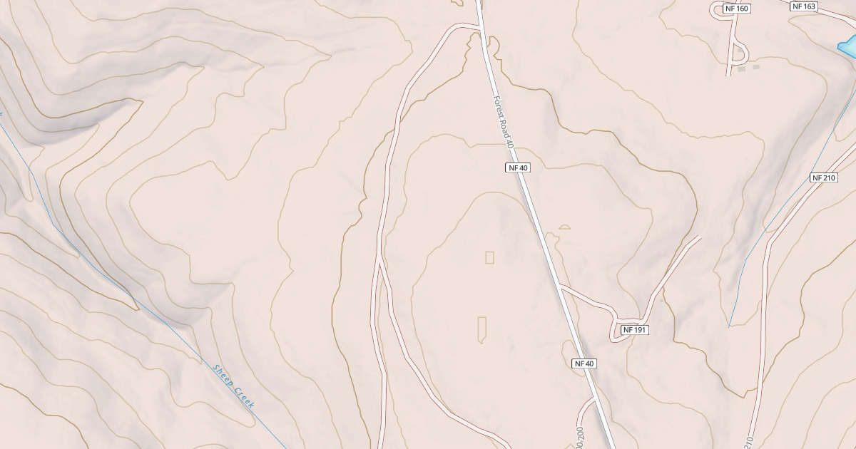 Map preview of UPPER SHEEP CREEK ROAD