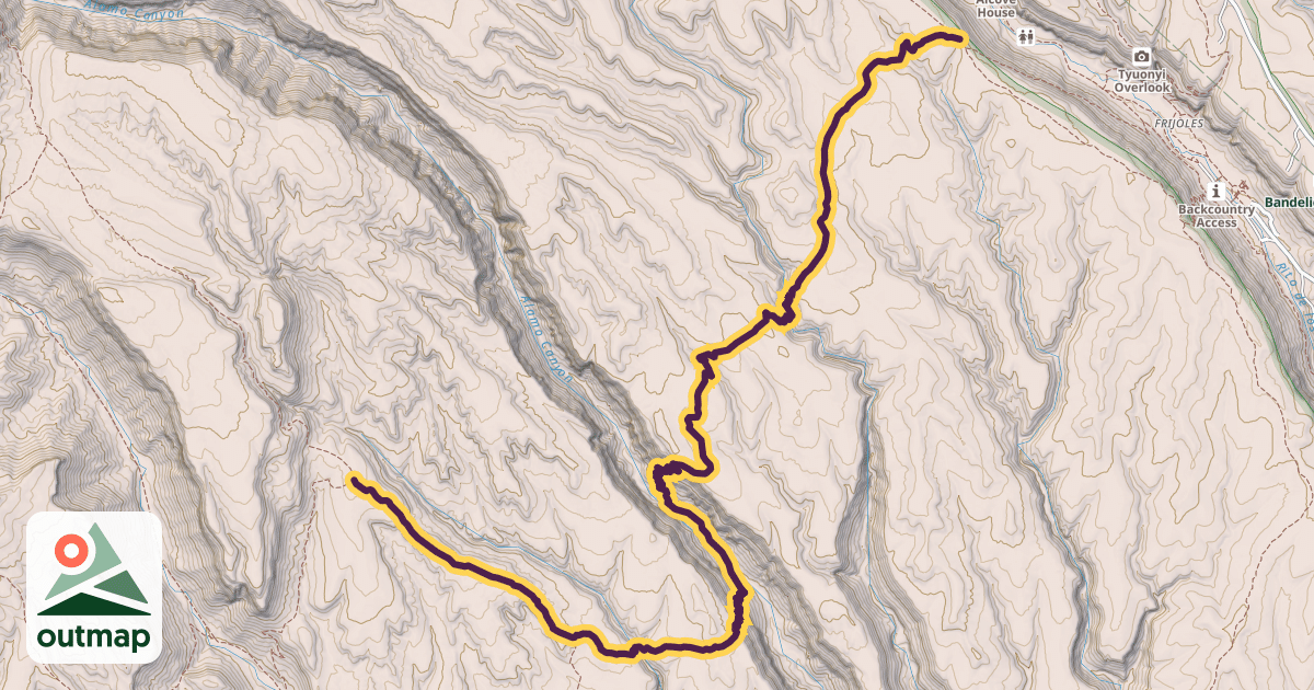 Map of Middle Alamo Trail
