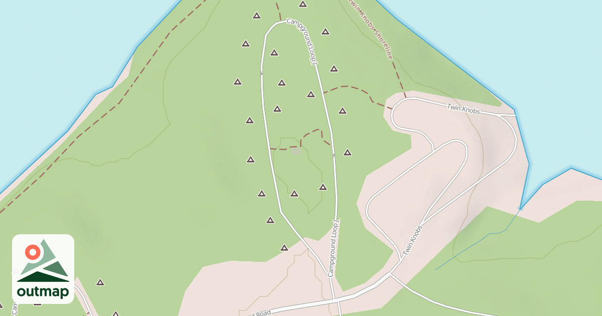 Map of TWIN KNOBS