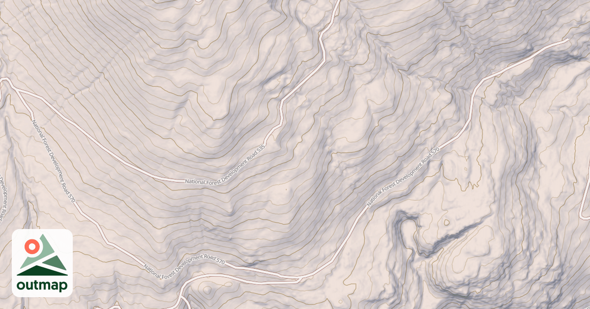 Map of USFS Motor Vehicle Use Map Roads {53E2D6B6-08A7-4AF3-9B64-2BC9B60E65F5}