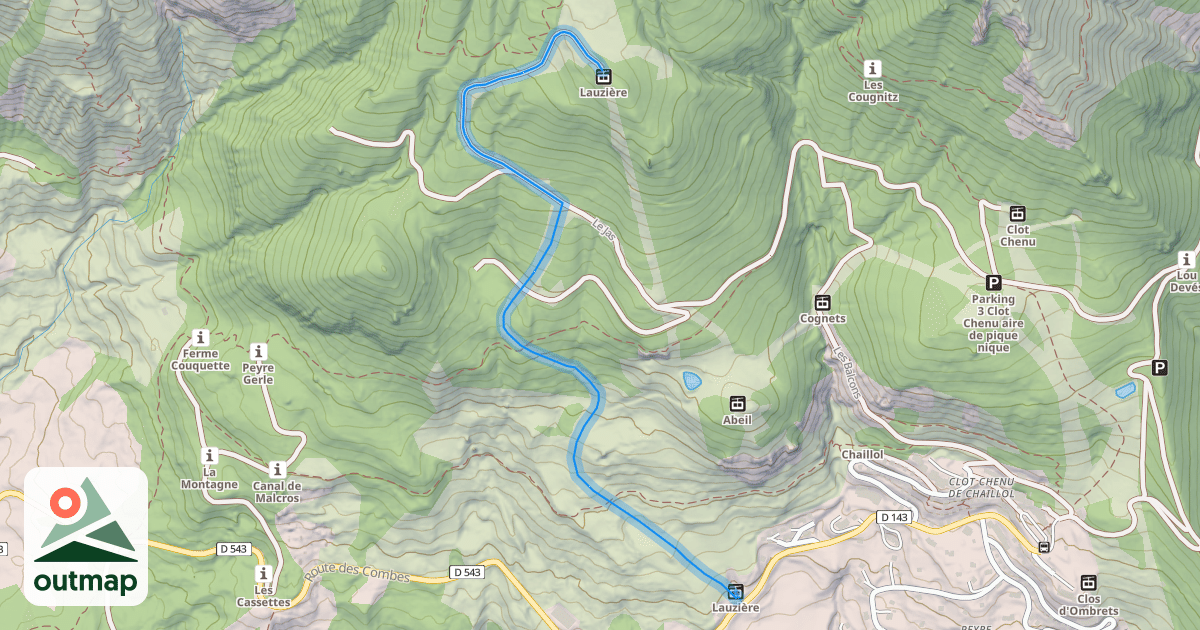 Map of La Lauzière
