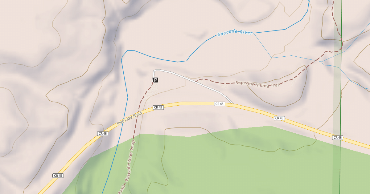 Map preview of CASCADE RIVER PARKING