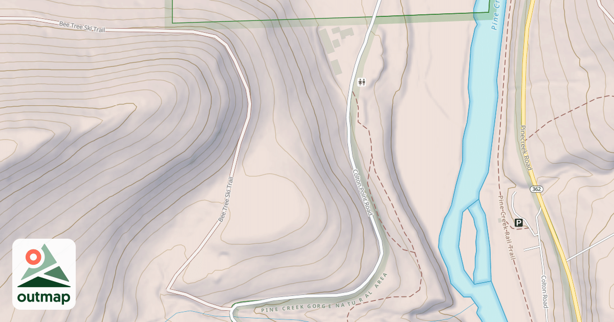 Map of Tioga State Forest Snowmobile Trails