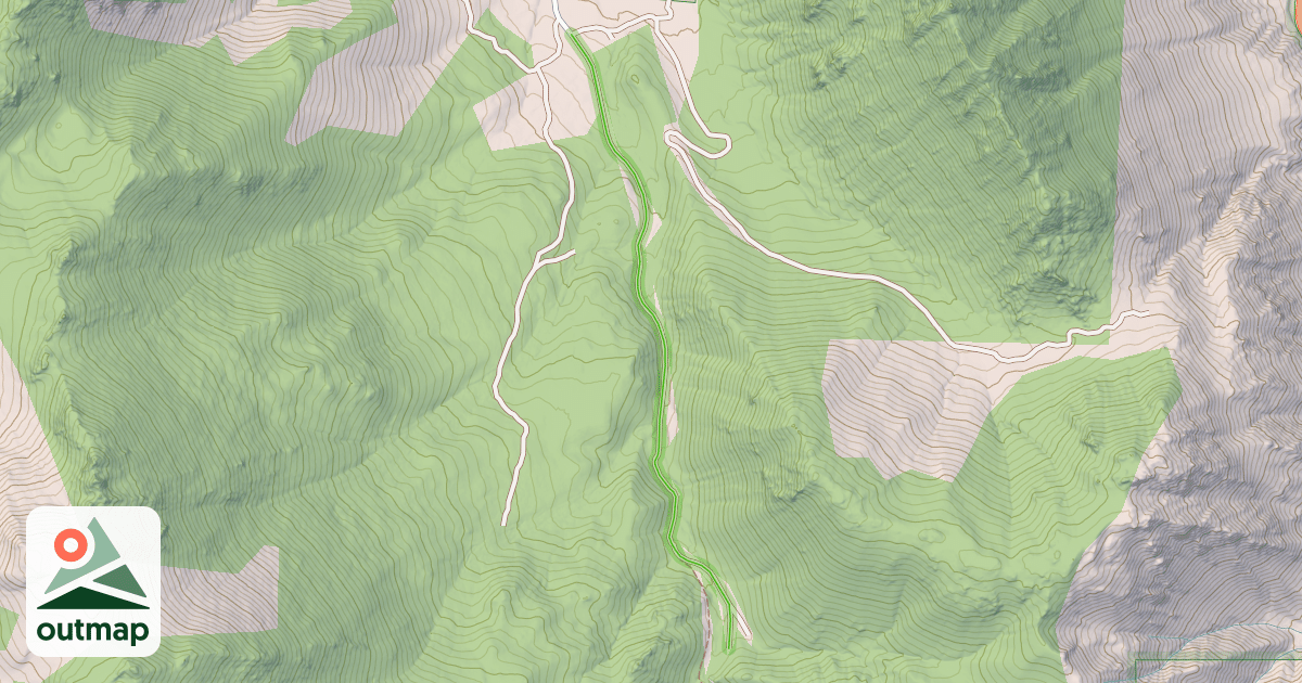 Map of Mill Canyon Road