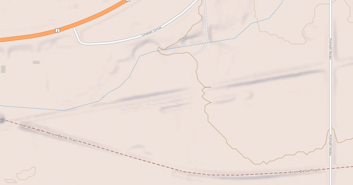 Map preview of Ironwood To Bessemer State Trail