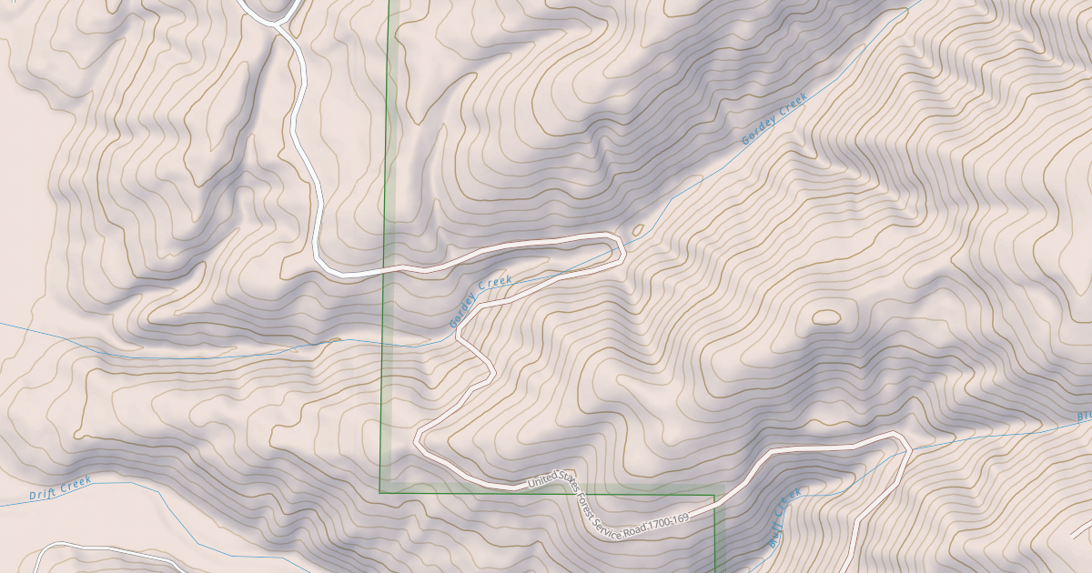 Map preview of USFS National Forest System Roads {35471E31-4C3B-49BD-8C3F-597EB245A607}