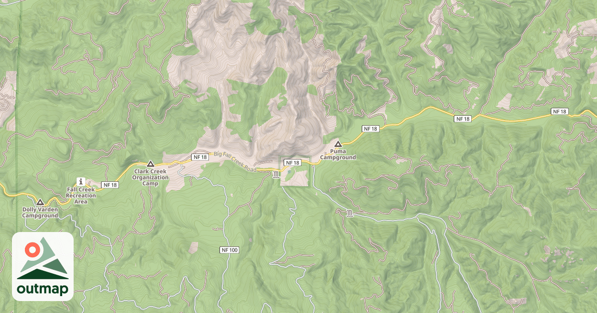 Map of FALL CREEK