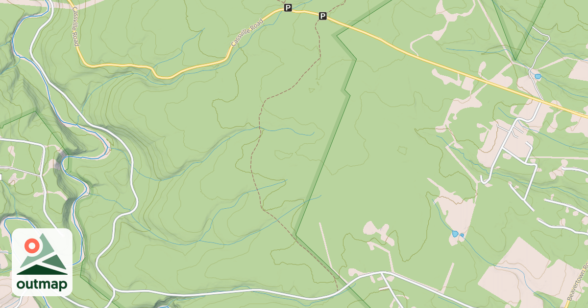 Map of Rothrock State Forest Trough Creek Snowmobile Trails