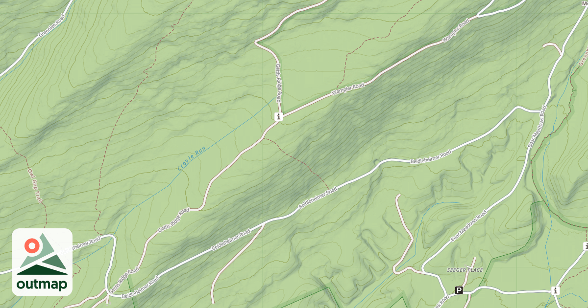 Map of Rothrock State Forest Seven Mountains Snowmobile Trails