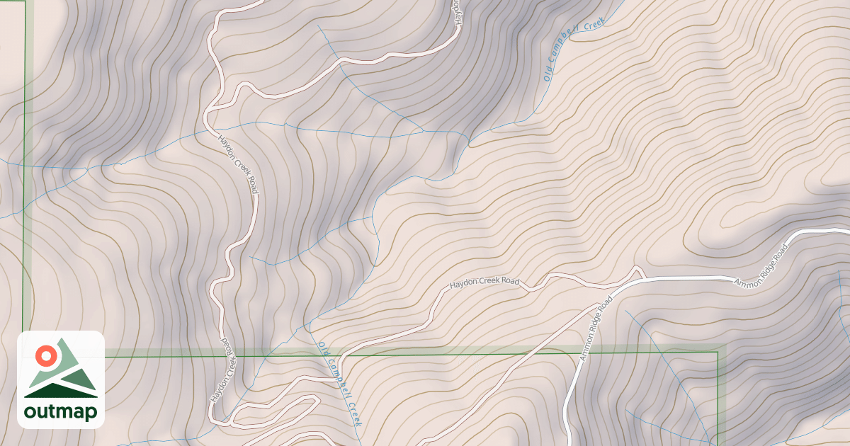 Map of HAYDON CREEK