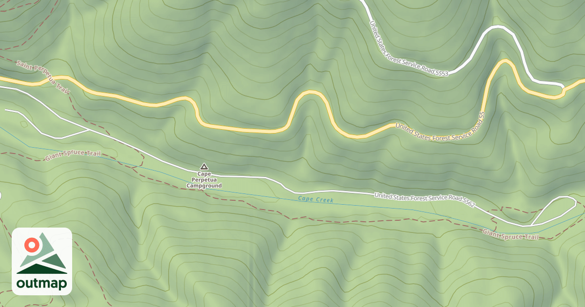 Map of CAPE PERPETUA CG