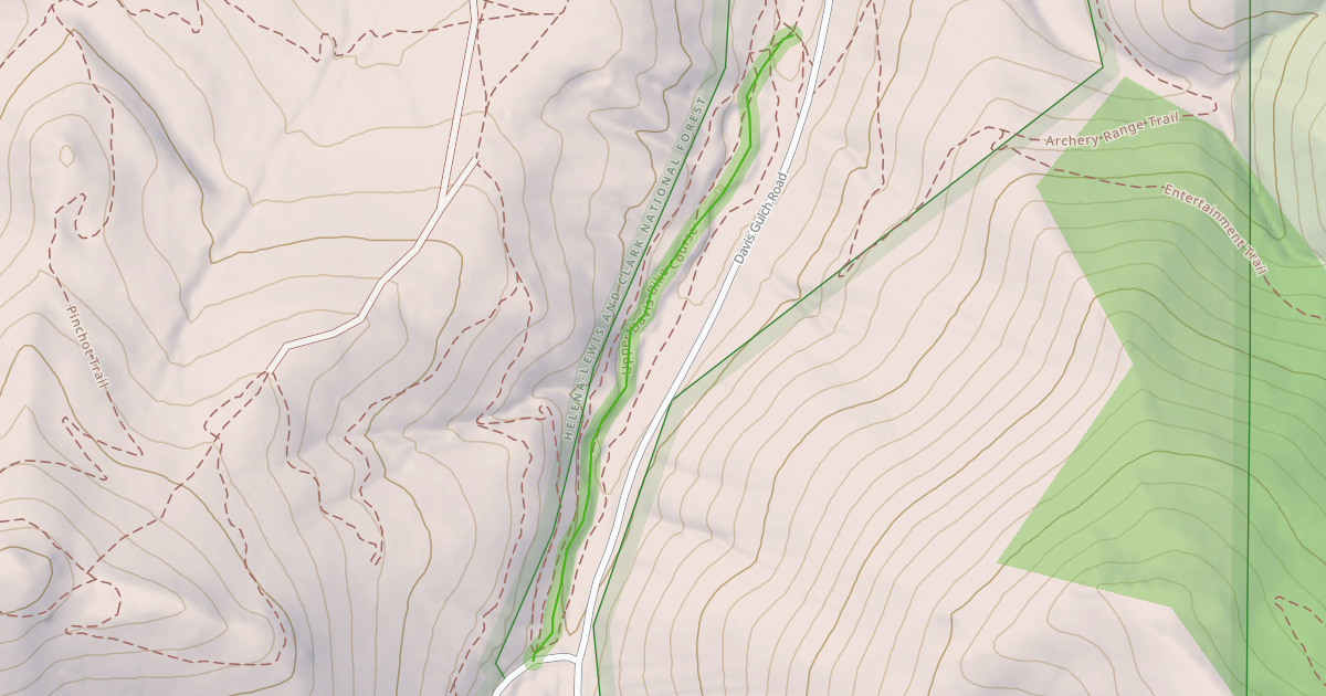 Map preview of Upper Davis Bike Course