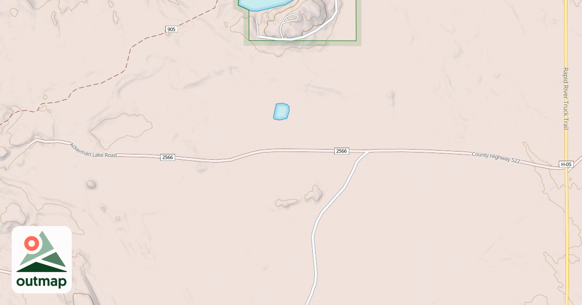 Map of ACKERMAN LAKE