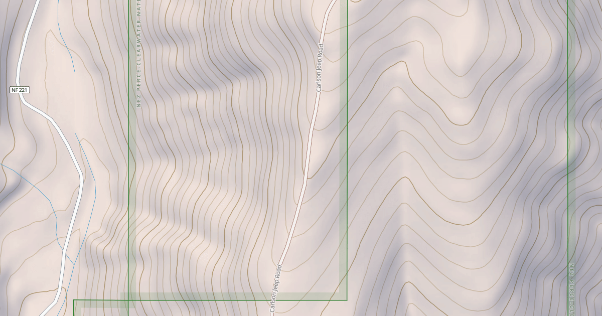 Map preview of CARLSON JEEP ROAD