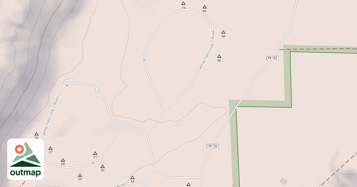 Map of JEMEZ FALLS LOOP 1