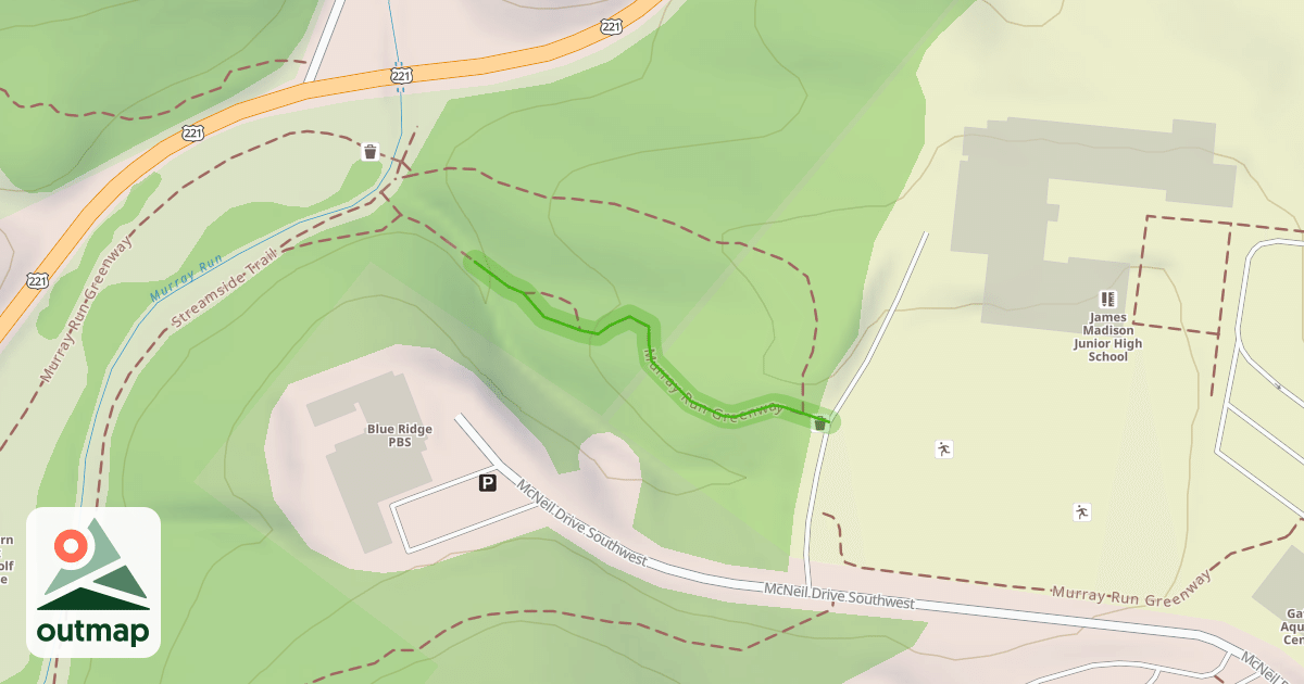 Map of Murray Run Greenway