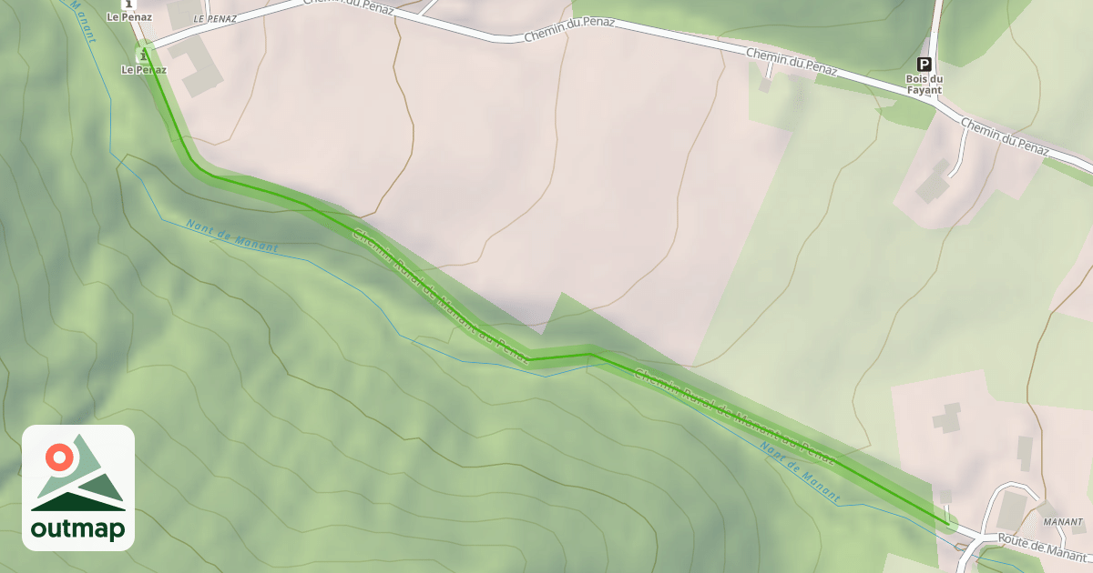 Map of Chemin Rural de Manant au Penaz