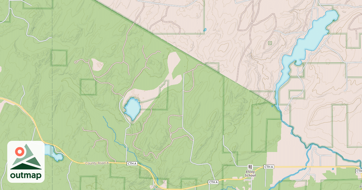 Map of Forest County Snowmobile