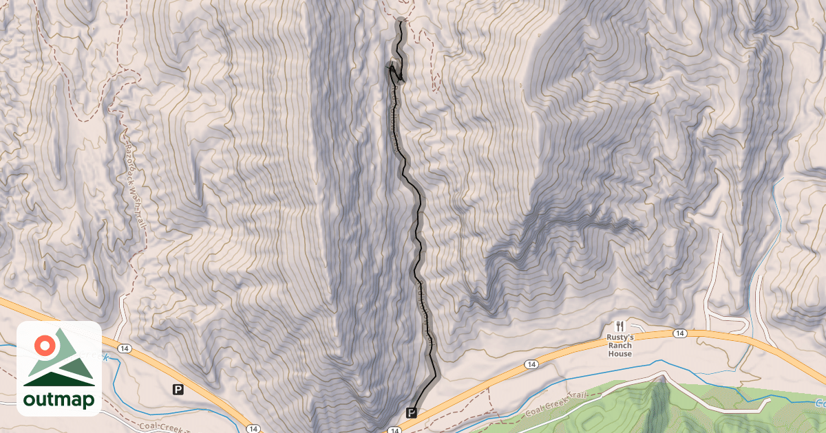 Map of Red Hollow Trail