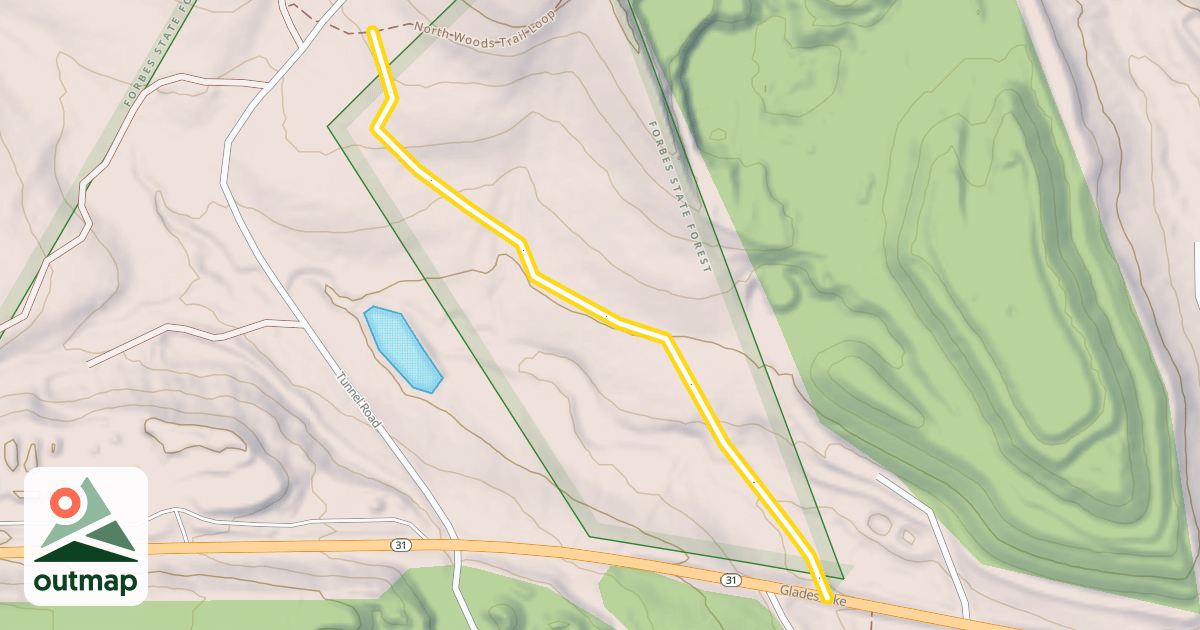 Map of North Woods Trail Connector