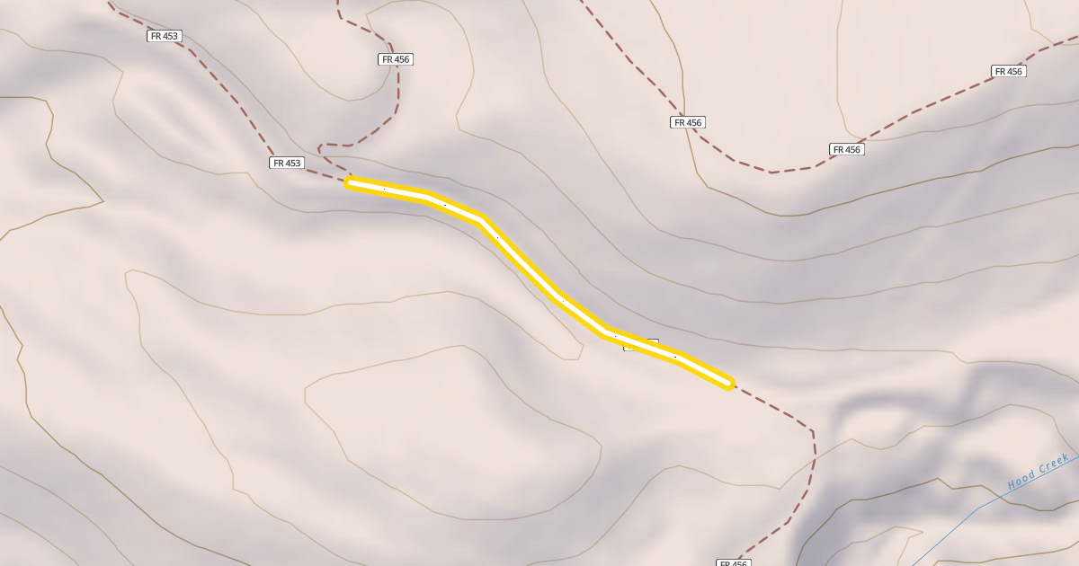 Map preview of Hood Creek Trail