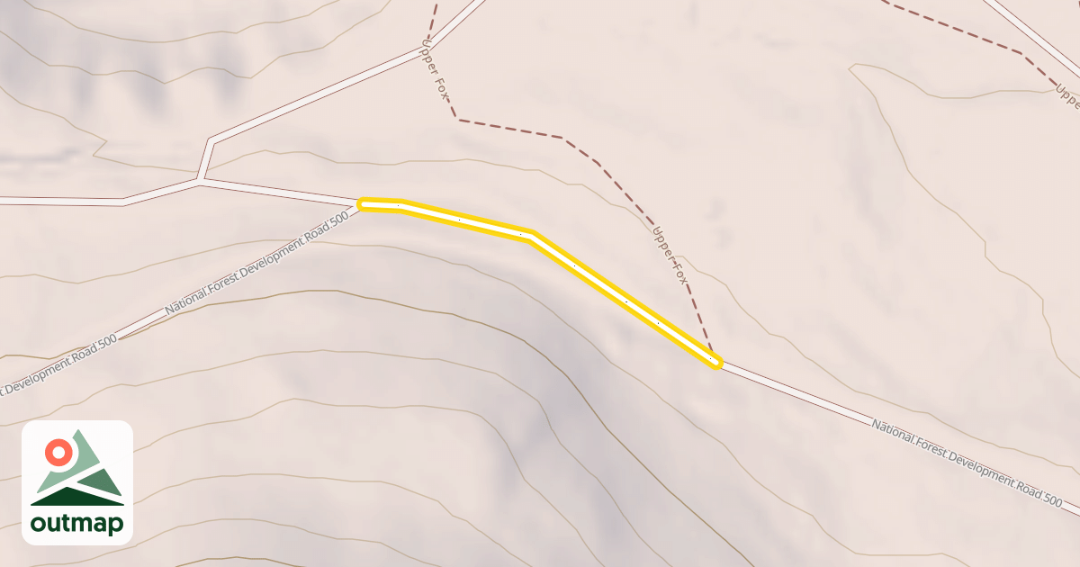 Map of National Forest Development Road 500
